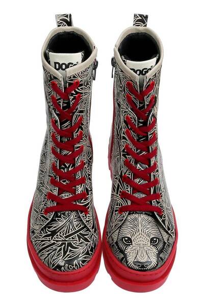 Dogo Kadın Vegan Deri Siyah Fermuarlı Uzun Bot - Good Boy Tasarım