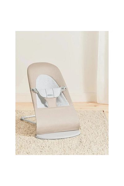 BabyBjörn Babybjorn Bouncer Balance Soft - Woven/Jersey (Beige/Grey)