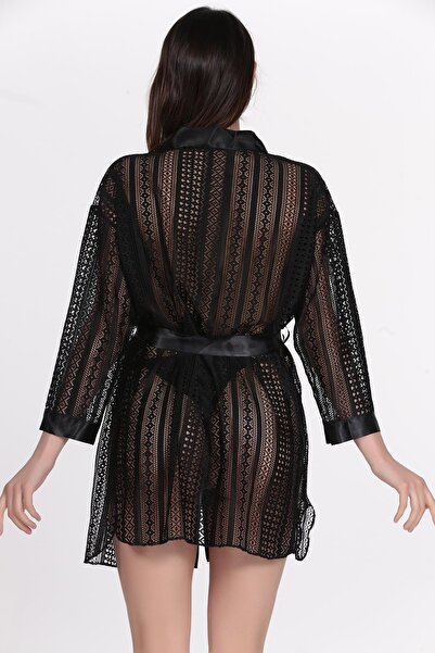 Miorre Belted Mesh Dressing Gown