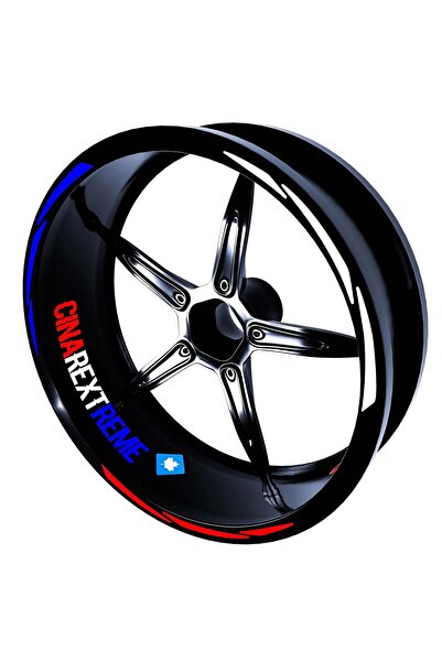Çınar Extreme Russian Design Beyaz Mavi Kırmızı Rus Jant Şeridi Sticker Çınar...
