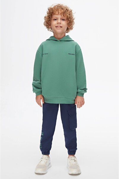 nk kids Set de trening cu glugă cu textura moale pentru băieți LIMI