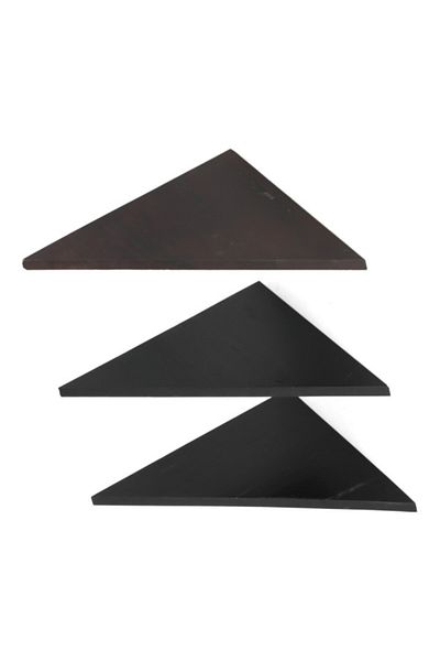 HONEYBEE 3-Piece Pine Wood Wall Mounted Corner Shelf Set WSF199-8