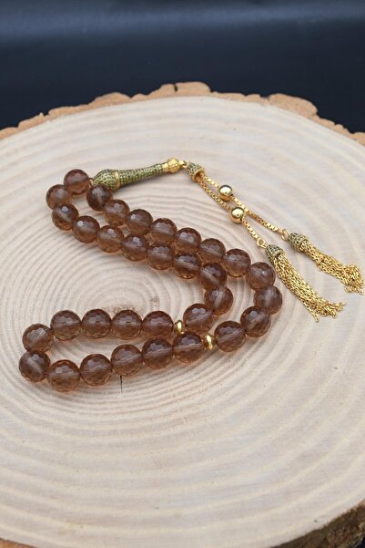 Prestige Altın Kaplama 925 Ayar Gümüş Püsküllü 33'lük Renk Değiştiren Zultanit Sultan Taşı Tesbih 10mm Küre K