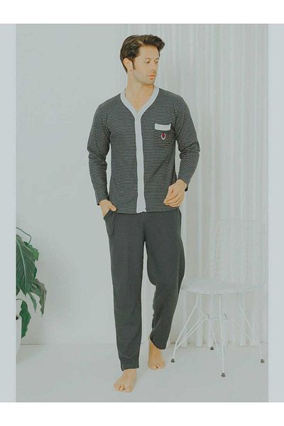 birsen içgiyim Winter Men's Front Button Pajamas