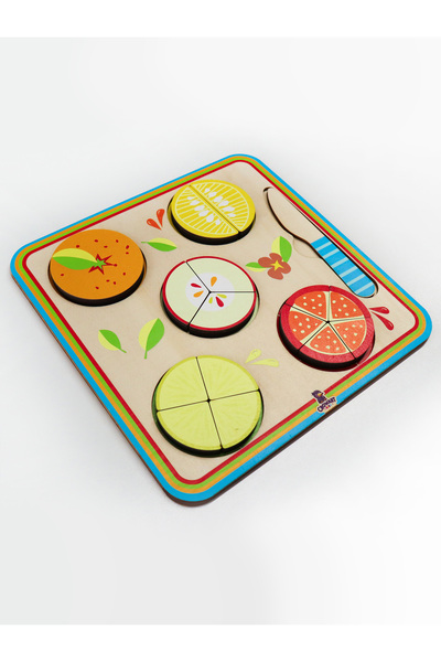 Crowart Meyve Dilimleri Çocuklar için Bölme İşlemi Eğitici Set