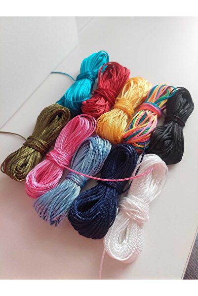 Bonanka 10' Ar Metre 10 Farklı Renk Paraşüt Makrome Bileklik Örgü Ipi (1.0 Mm)