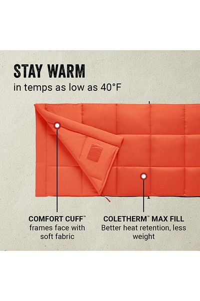 Coleman Kompact 40°F Rectangular Sleeping Bag 75 x 33inch