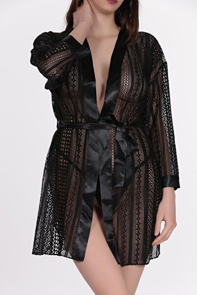Miorre Belted Mesh Dressing Gown