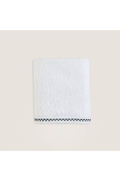 Chakra Madeline Hand Towel 30x50 Cm WHITE/MARINE BLUE