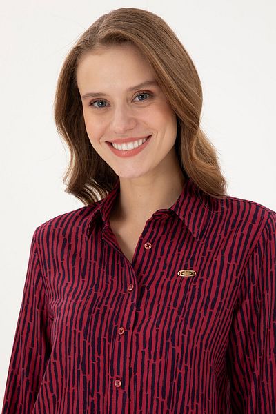 U.S. Polo Assn. Women's Cherry Long Sleeve Shirt 50289904 -Vr223