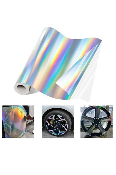 ESEMİZ Hologram Rainbow Rainbow Vehicle Motorcycle Wheel Rim Coating Film Size: 50cm X 2Meters