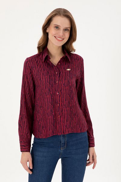U.S. Polo Assn. Women's Cherry Long Sleeve Shirt 50289904 -Vr223