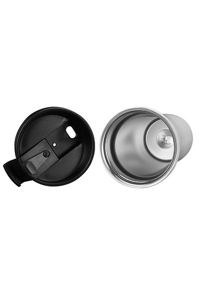 S-LINK كوب ترمس من الفولاذ المقاوم للصدأ Sl-tm1971a باللون الأبيض غير اللامع سعة 500 مل داخلي 304 خارجي 201