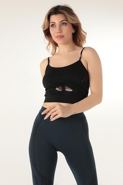 Doremi Swimmer Thick Strap Ribbed Sports Bra