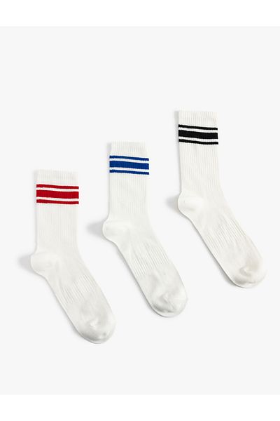 Koton Set of 3 Tennis Socks - Socket Cotton Blended