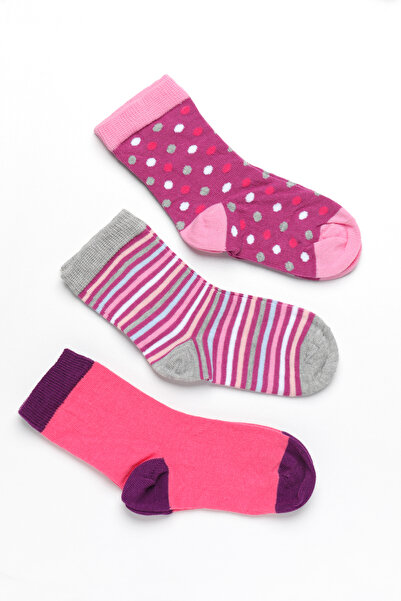 Doremi Girl's 3-Piece Patterned Sock Socks