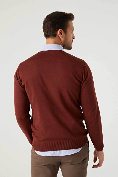 D'S Damat Regular Fit Tile Non-Pilling Crew Neck Knitwear Sweater