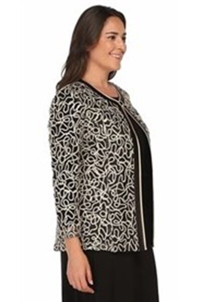 Ladies First Plus Size 2931 Black-Gold Jacket Bady Double Suit