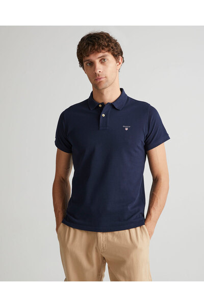 Gant Erkek Lacivert Regular Fit Polo
