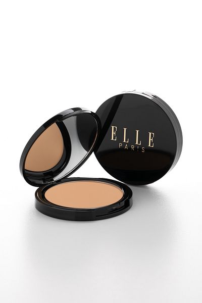 ELLE Microfine Pressed Powder -mineral Powder -porcelain Finish 12g -honey-716