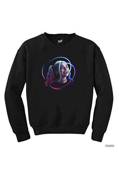 WAKHA سترة هارلي كوين سمايل سوداء