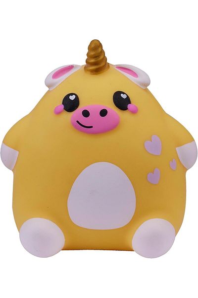 Smooshzees Cutezees Buttercup, Yellow Unicow, Collectable Characters, Supersoft, Cuddly and Squishy