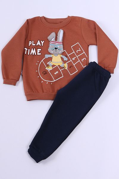 HÇM Boy's Tracksuit Set - Rabbit Pattern, Embossed, A41