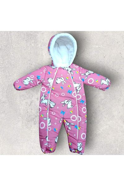 Tosyalı Burak Bebe Printed Cosmonaut Jumpsuit Water and Windproof Winter Jumpsuit