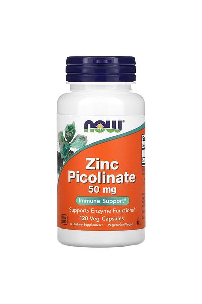 Now Zinc Picolinate, 120 Veggie Capsules, 50 mg, Antioxidant, Immune Support