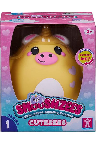 Smooshzees Cutezees Buttercup, Yellow Unicow, Collectable Characters, Supersoft, Cuddly and Squishy