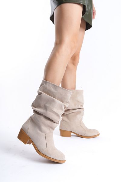 Moda Değirmeni Semišové dámské boty Bg1016-117-0001