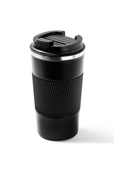 Tantitoni كوب ترمس من الفولاذ المقاوم للصدأ مع كوب أسود مضاد للانزلاق 510 مل