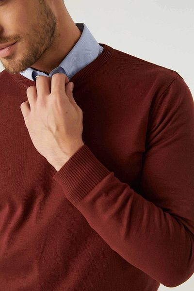 D'S Damat Pletený svetr Regular Fit Tile Nežmolkující