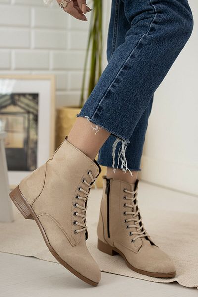 Moda Değirmeni Γυναικείες μπότες Mink Suede Bg1011-116-0001
