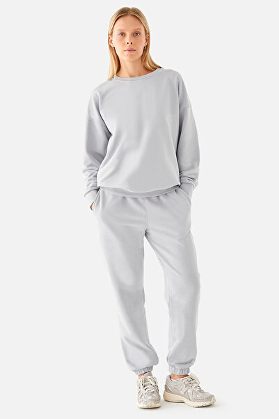 Superstacy Mia Oversize Gri Jogger Eşofman Altı