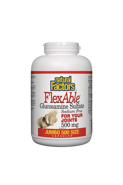Natural Factors Flexable Glucosamine Sulfate, 500 mg, 500 Capsules