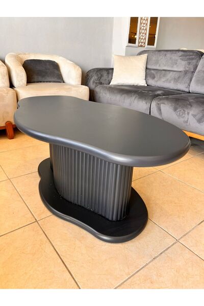 LUBAN Sua Asimetrik ----Antrasit Moder Bohem Tarzı Orta Sehpa