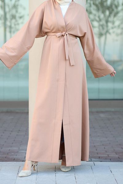 meqlife Baby Blue Double Crepe Fabric - Jacket, Dress, Pants and Abaya