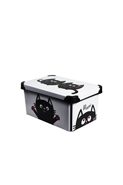 QUTU Style Box Meow Desenli 10 L Saklama Kutusu