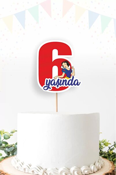 neşeli günlerim Στολίδι για τούρτα με θέμα την Παγώνια 6 (έξι) ετών *χοντρό χ...