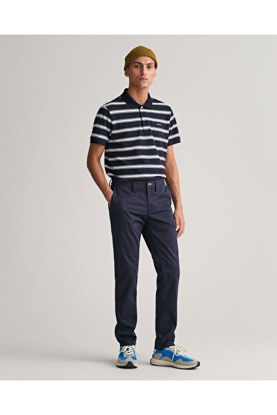 Gant Erkek Lacivert Slim Fit Chino Pantolon
