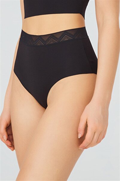 Cottonhill Basic Yüksek Bel Lazer Kesim Bikini Külot 3'lü Paket - 3