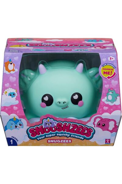 Smooshzees Snugzees، Jade، Green Dragon، شخصيات قابلة للتجميع، فائقة النعومة، ناعمة ولطيفة