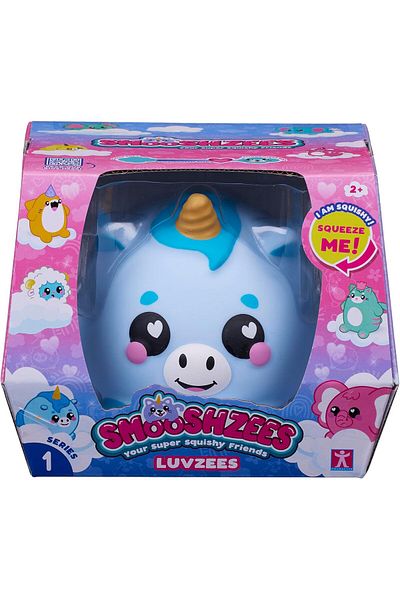 Smooshzees Luvzees, Boltz, Blue Unicorn, Collectable Characters, Supersoft, Cuddly and Squishy