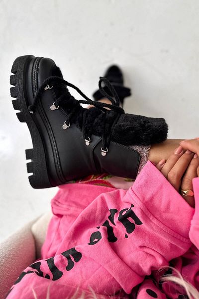 shopcolic Γυναικείες μπότες 627 Mango Daily Comfortable Stylish Shearling