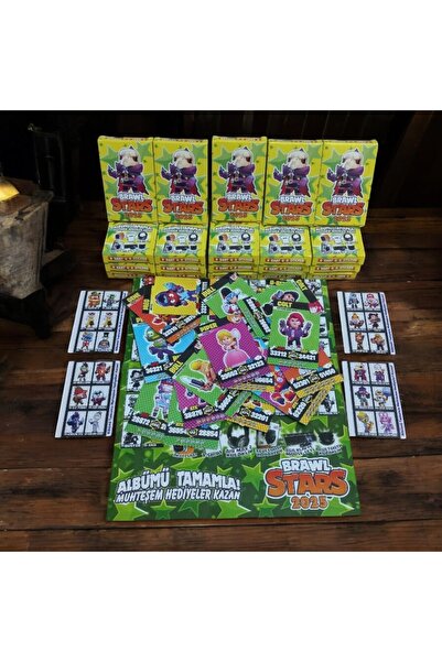 Redro Home Bravil Stars 2025 Series - 120 Cards and 120 Stickers Game Cards Album Within 20 Boxes