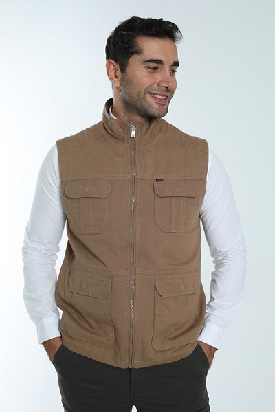 Cordial Men's Seasonal Vest 100% Cotton Lined Six Pockets