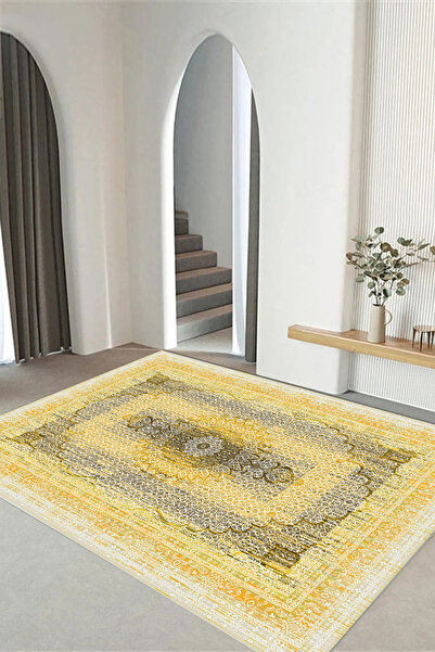 Viyana Home Dijital Kaymaz Taban Klasik Modern Yıkanabilir Yolluk Mutfak Salo...