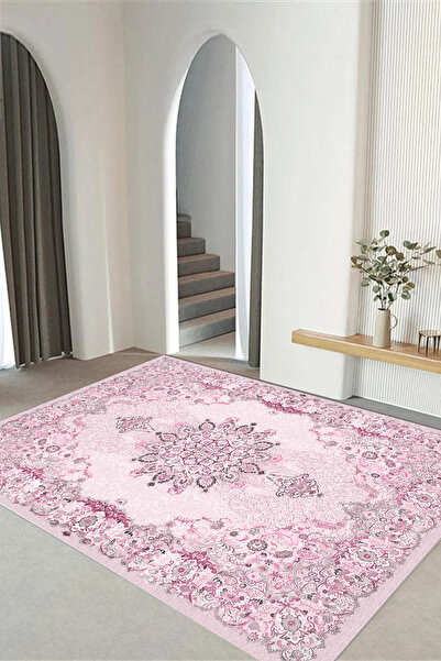 Viyana Home Dijital Kaymaz Taban Klasik İran Desenli Yıkanabilir Yolluk Mutfa...