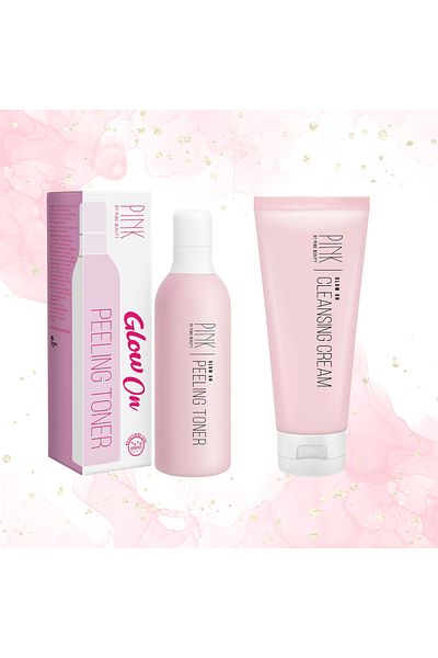 PURE BEAUTY Glow on Cleansing Cream 125 ml - Peeling Tonic 200 ml Set of 2
